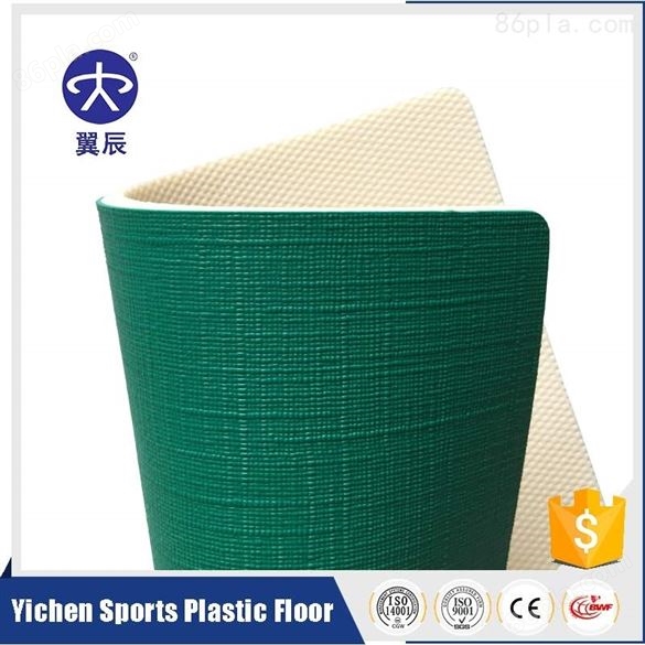 篮球场棉麻纹PVC运动塑胶地板