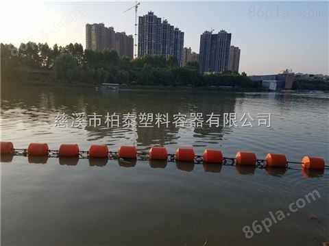 平潭河道改造浮式拦污漂 塑料浮体价格